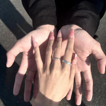 Adjustable Thorn Forest Silver Promise Rings For Couples