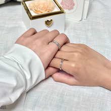 Adjustable Thorn Forest Silver Promise Rings For Couples
