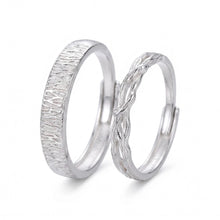Adjustable Thorn Forest Silver Promise Rings For Couples