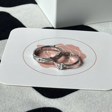 Adjustable Thorns And Roses Silver Knot Couple Promise Rings