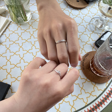 Adjustable Thorns And Roses Silver Knot Couple Promise Rings
