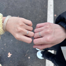 Adjustable Thorns And Roses Silver Knot Couple Promise Rings