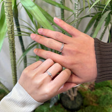 Adjustable Thorns And Roses Silver Knot Couple Promise Rings