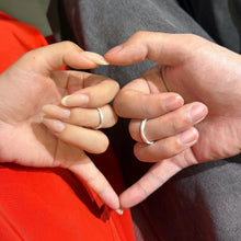 Adjustable Frosted Infinity Silver Promise Rings For Couples