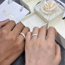 Adjustable Frosted Infinity Silver Promise Rings For Couples