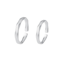 Adjustable Frosted Infinity Silver Promise Rings For Couples