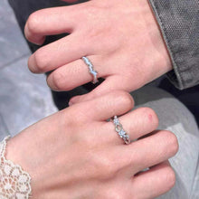 Adjustable Glow In The Dark Thorn Rose Silver Infinity Couple Rings