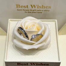 Adjustable King Queen Silver Infinity Knot Couple Promise Rings