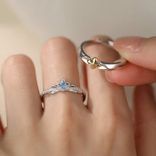 Adjustable Princess And Knight Silver Promise Rings For Couples