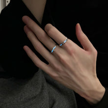 Adjustable Glow In The Dark Angel Wings Silver Couple Promise Rings
