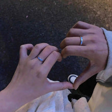 Adjustable Glow In The Dark Angel Wings Silver Couple Promise Rings