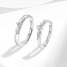 Adjustable Angel Wings Sterling Silver Promise Rings For Couples