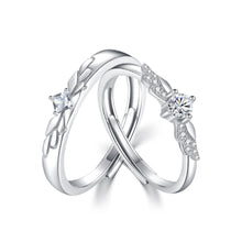 Adjustable Angel Wings Sterling Silver Promise Rings For Couples