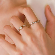 Engravable Thorns And Roses Silver Infinity Knot Couple Promise Rings
