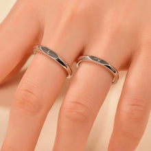 Personalized Matching Initials Silver Promise Rings For Couples