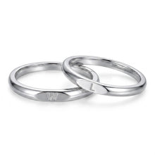 Personalized Matching Initials Silver Promise Rings For Couples