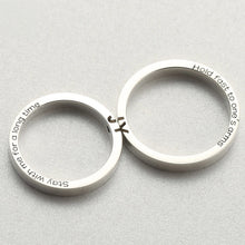 Custom Matching Initials Infinity Silver Promise Rings For Couples