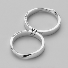 Custom Matching Initials Infinity Silver Promise Rings For Couples