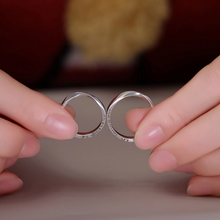 Custom Matching Initials Infinity Silver Promise Rings For Couples