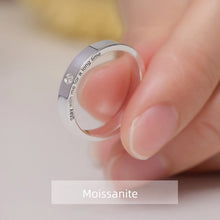 Custom Matching Initials Infinity Silver Promise Rings For Couples