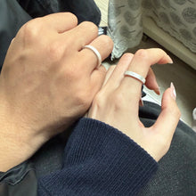 Custom Matching Initials Infinity Silver Promise Rings For Couples