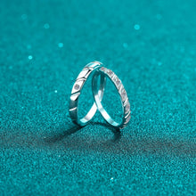Engravable Sweet Love Moissanite Silver Couple Promise Rings