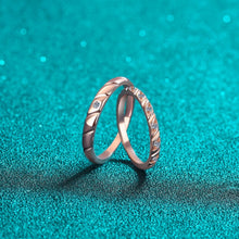 Engravable Sweet Love Moissanite Silver Couple Promise Rings
