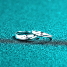 Engravable Moissanite Silver Infinity Promise Rings For Couples