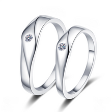 Engravable Moissanite Silver Infinity Promise Rings For Couples