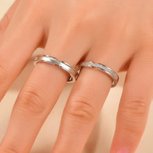 Engravable Sterling Silver Simple Knot Promise Rings For Couples