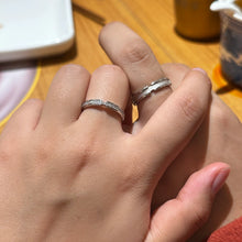 Engravable Sterling Silver Simple Knot Promise Rings For Couples