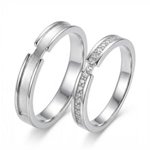 Engravable Sterling Silver Simple Knot Promise Rings For Couples