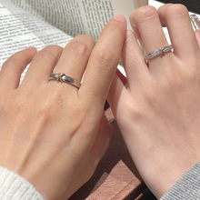 Engravable Infinity Knot Sterling Silver Promise Rings For Couples