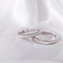 Engravable Sterling Silver Moissanite Promise Rings For Couples