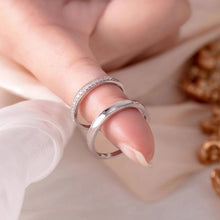 Engravable Sterling Silver Moissanite Promise Rings For Couples