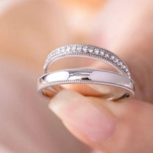 Engravable Sterling Silver Moissanite Promise Rings For Couples