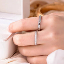 Engravable Sterling Silver Moissanite Promise Rings For Couples