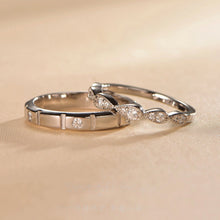 Engravable Love Infinity Silver Moissanite Promise Rings For Couples