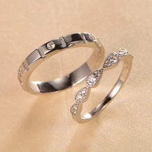 Engravable Love Infinity Silver Moissanite Promise Rings For Couples