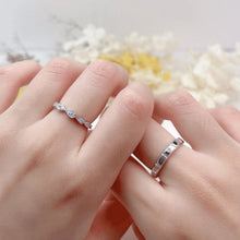Engravable Love Infinity Silver Moissanite Promise Rings For Couples