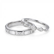 Engravable Love Infinity Silver Moissanite Promise Rings For Couples