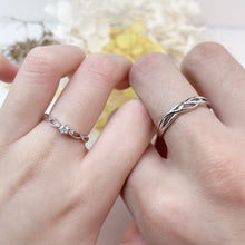 Engravable Infinity Knot Sterling Silver Couple Promise Rings