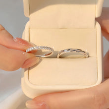 Engravable Infinity Love Sterling Silver Promise Couple Rings