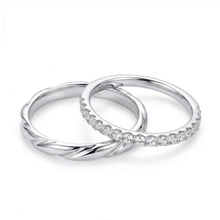 Engravable Infinity Love Sterling Silver Promise Couple Rings