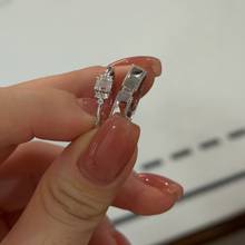 Engravable Solitaire Moissanite Silver Promise Rings For Couples