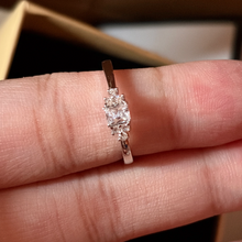 Engravable Solitaire Moissanite Silver Promise Rings For Couples