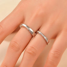 Engravable Infinity Knot Silver Promise Rings For Couples