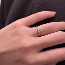Engravable Simple Solitaire Sterling Silver Promise Rings For Couples