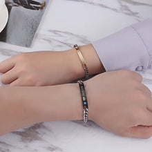 Unique Two-Tone Her King His Queen Matching Couple Bracelets In Titanium