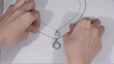 Unique Heart Lock And Key Necklace For Couples In Sterling Silver